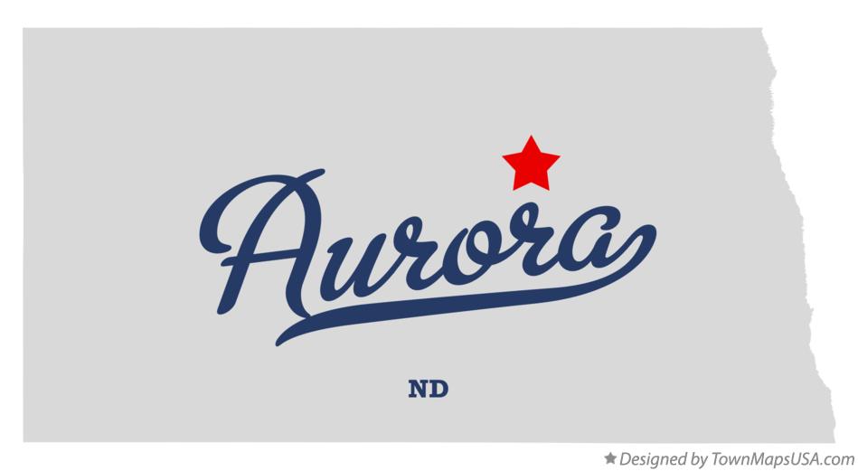 Map of Aurora North Dakota ND