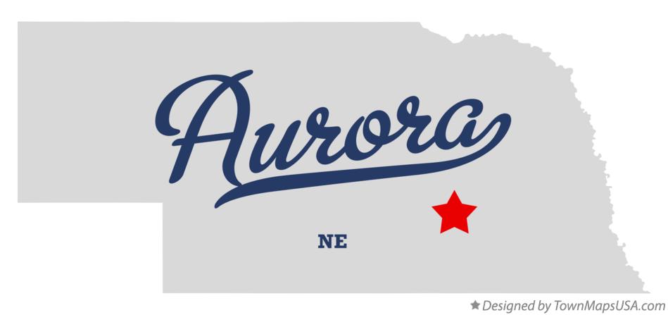 Map of Aurora Nebraska NE