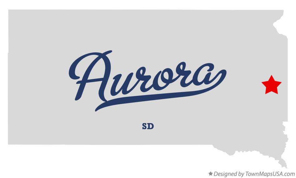 Map of Aurora South Dakota SD