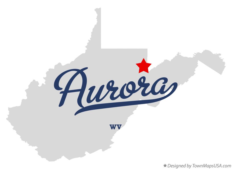 Map of Aurora West Virginia WV
