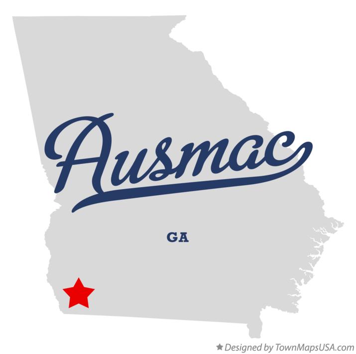 Map of Ausmac Georgia GA