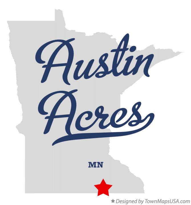 Map of Austin Acres Minnesota MN
