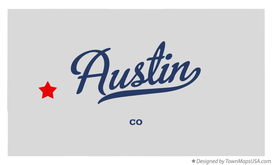 Map of Austin Colorado CO