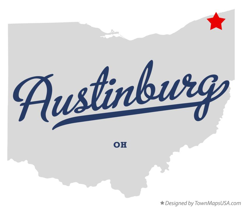 Map of Austinburg Ohio OH