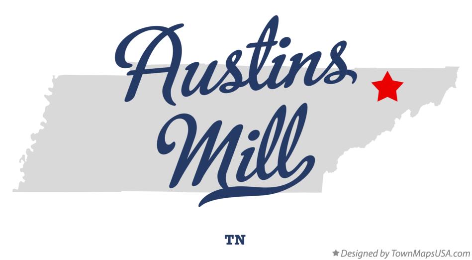 Map of Austins Mill Tennessee TN