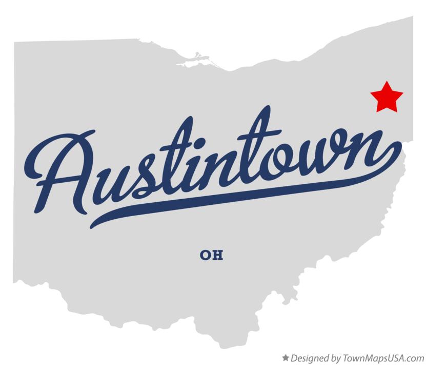 Map of Austintown Ohio OH