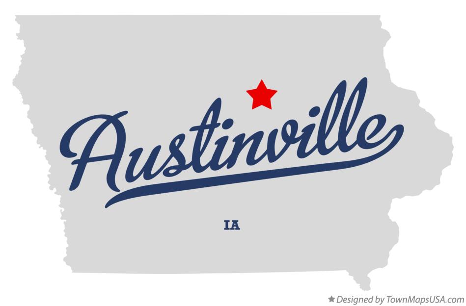 Map of Austinville Iowa IA