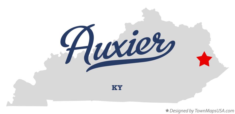 Map of Auxier Kentucky KY