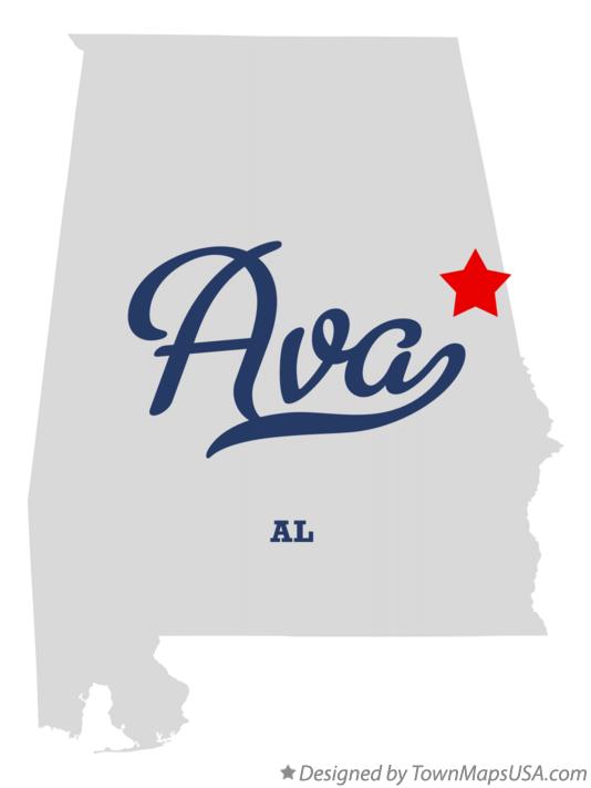 Map of Ava Alabama AL