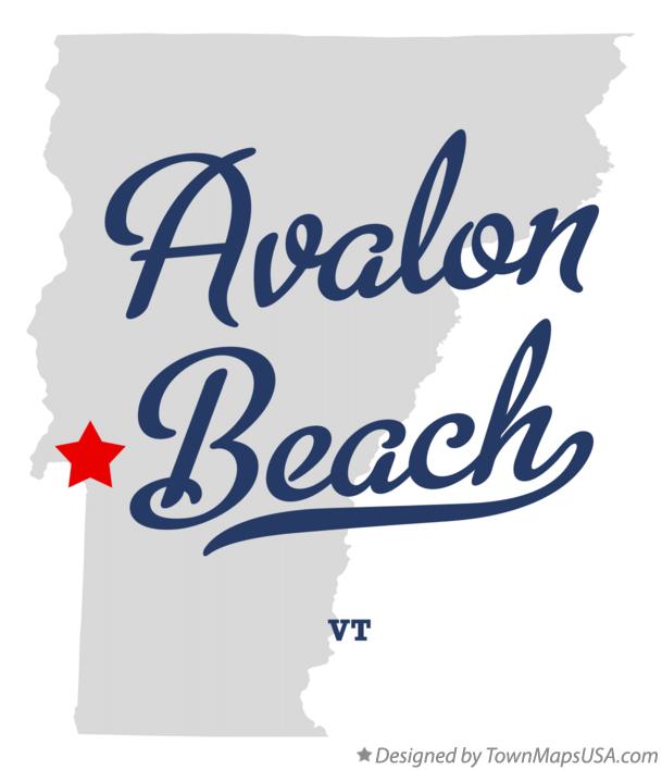 Map of Avalon Beach Vermont VT