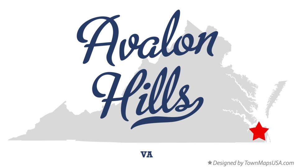 Map of Avalon Hills Virginia VA