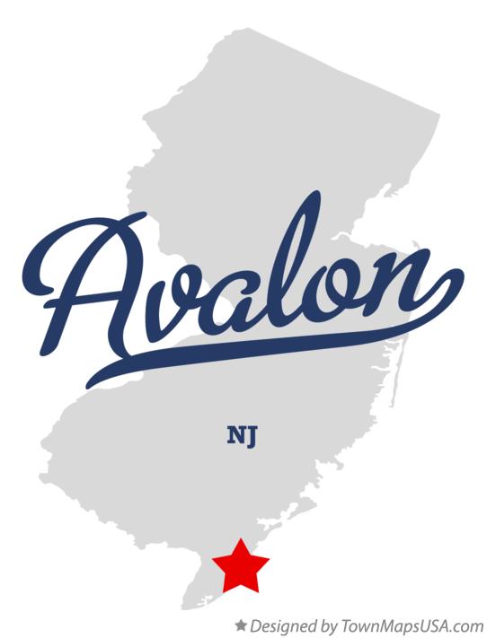 Map of Avalon New Jersey NJ