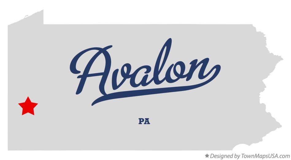 Map of Avalon Pennsylvania PA