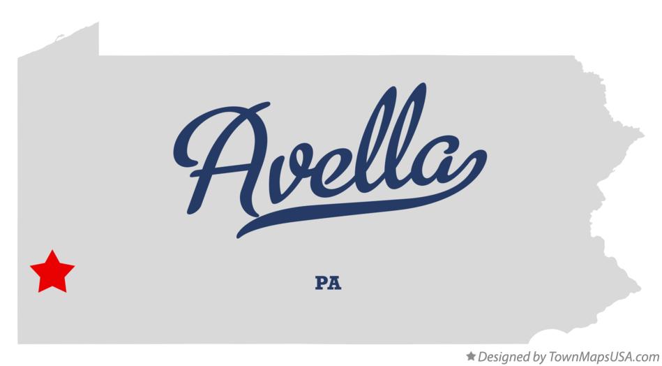 Map of Avella Pennsylvania PA