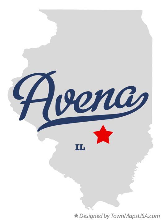 Map of Avena Illinois IL