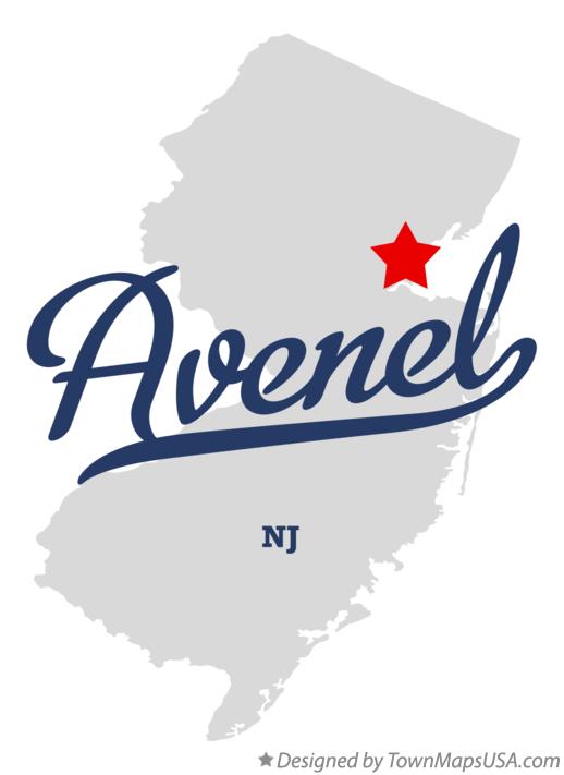 Map of Avenel New Jersey NJ