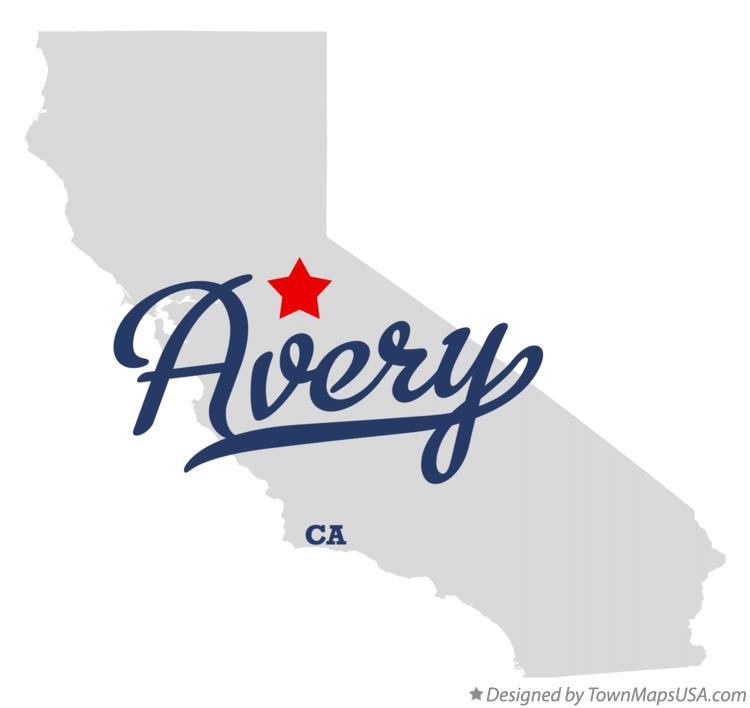 Map of Avery California CA