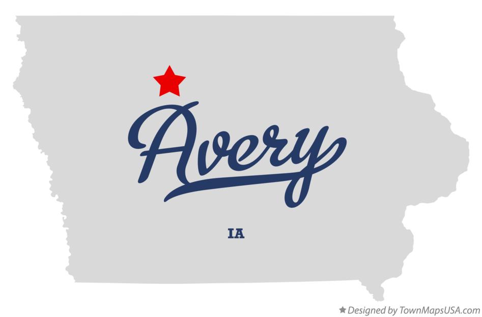 Map of Avery Iowa IA