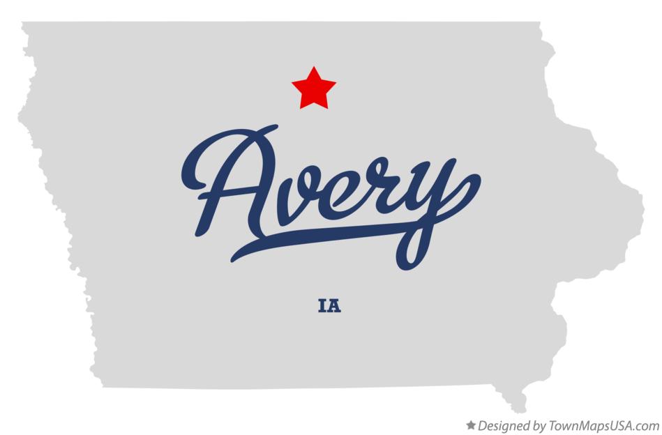 Map of Avery Iowa IA