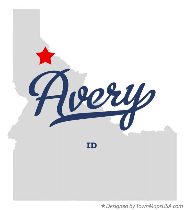 Map of Avery Idaho ID