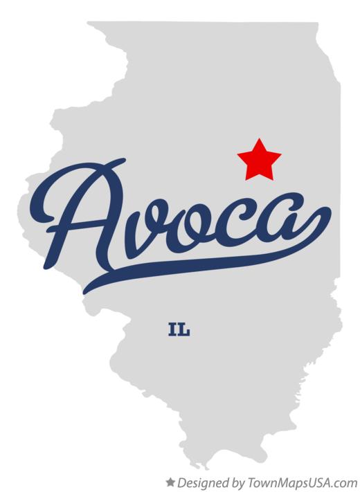 Map of Avoca Illinois IL
