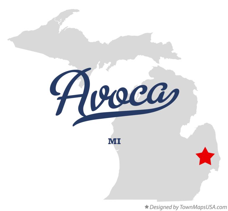 Map of Avoca Michigan MI
