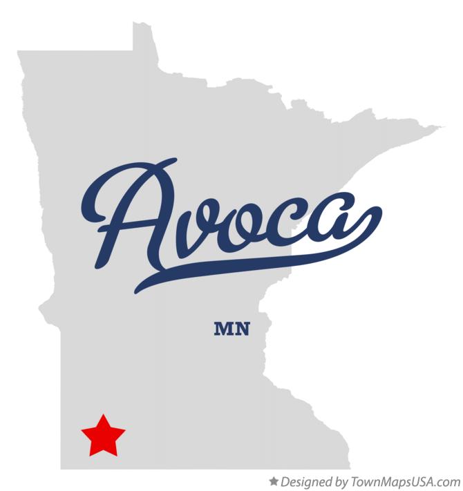 Map of Avoca Minnesota MN
