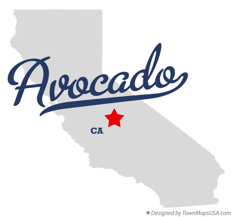 Map of Avocado California CA