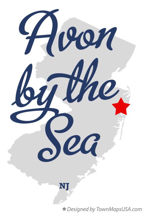 Map of Avon-by-the-Sea New Jersey NJ