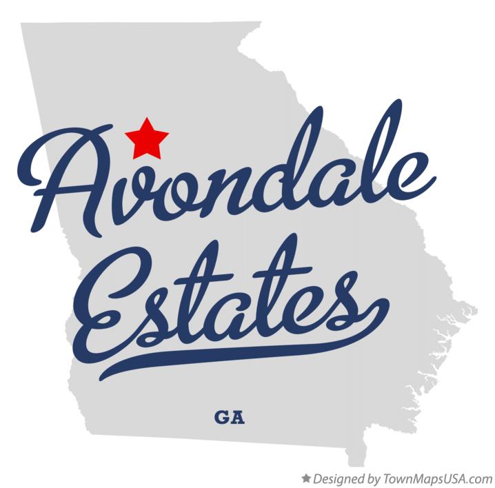 Map of Avondale Estates Georgia GA