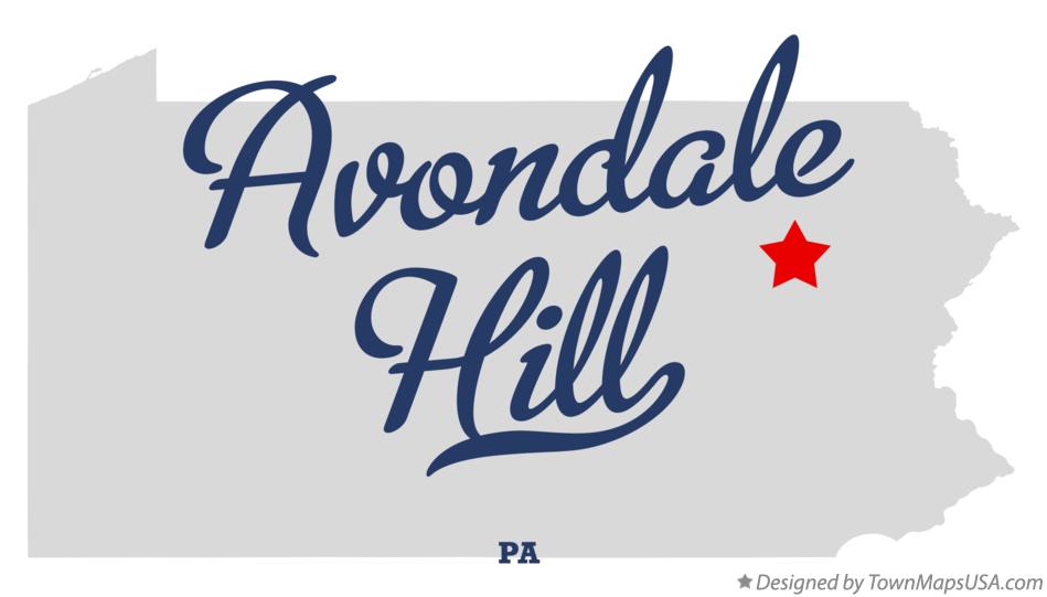 Map of Avondale Hill Pennsylvania PA