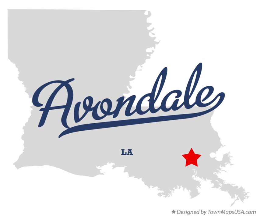 Map of Avondale Louisiana LA