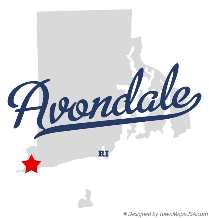 Map of Avondale Rhode Island RI