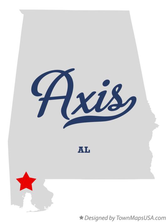Map of Axis Alabama AL