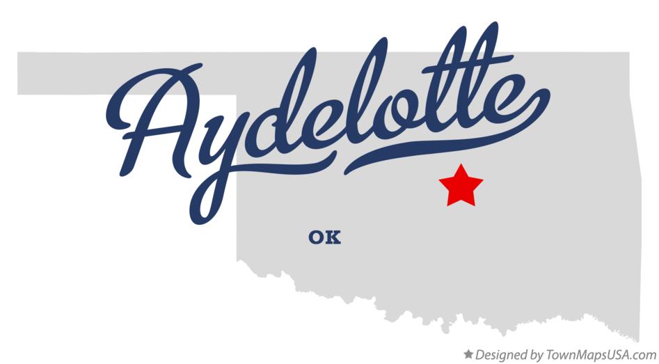Map of Aydelotte Oklahoma OK