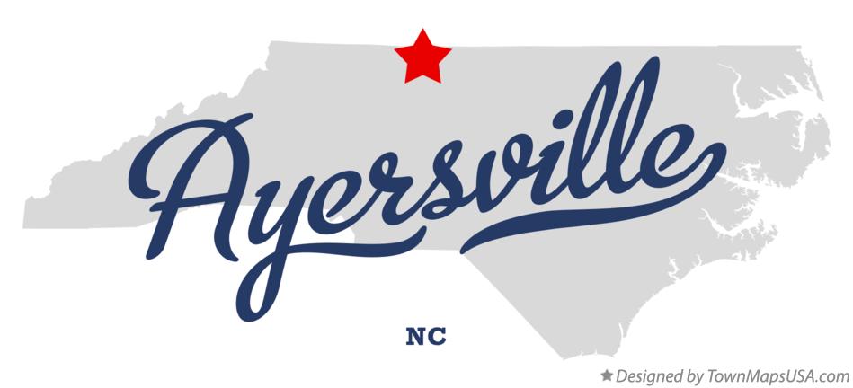 Map of Ayersville North Carolina NC