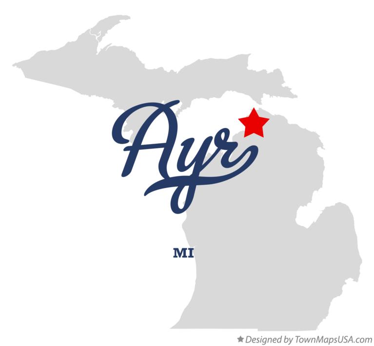 Map of Ayr Michigan MI