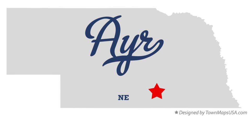 Map of Ayr Nebraska NE