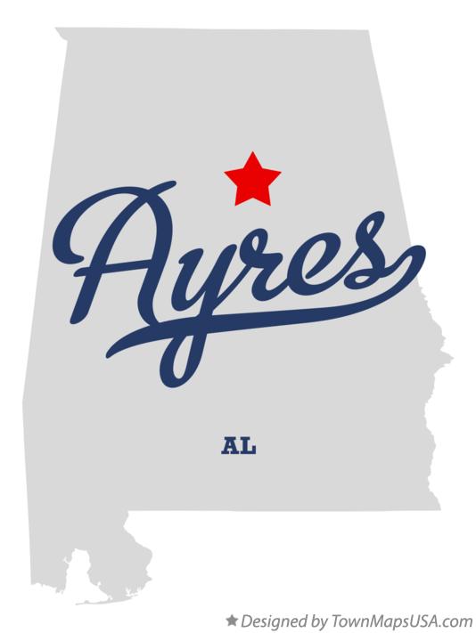 Map of Ayres Alabama AL