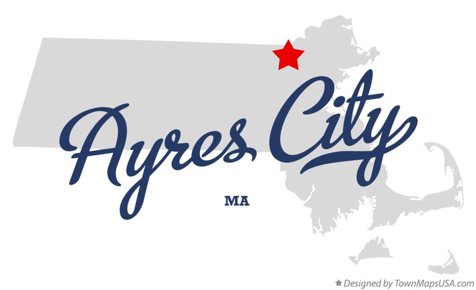 Map of Ayres City Massachusetts MA