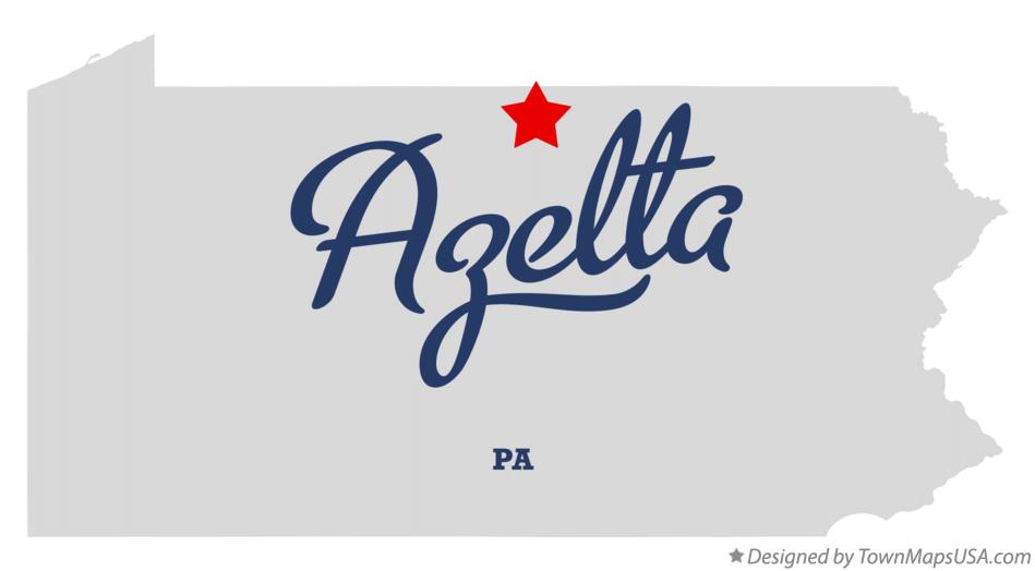 Map of Azelta Pennsylvania PA