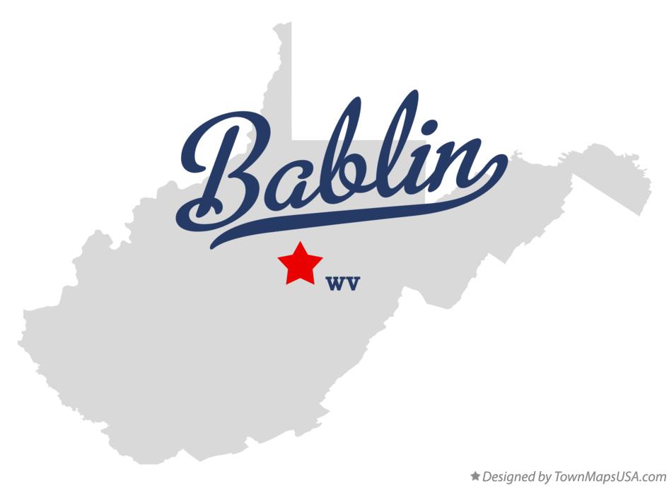 Map of Bablin West Virginia WV