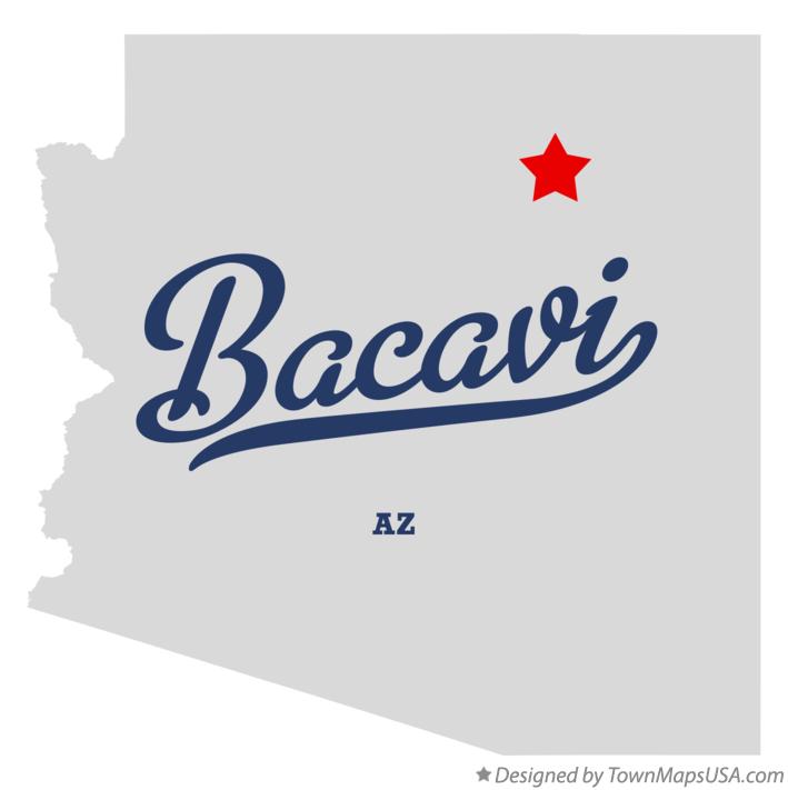 Map of Bacavi Arizona AZ