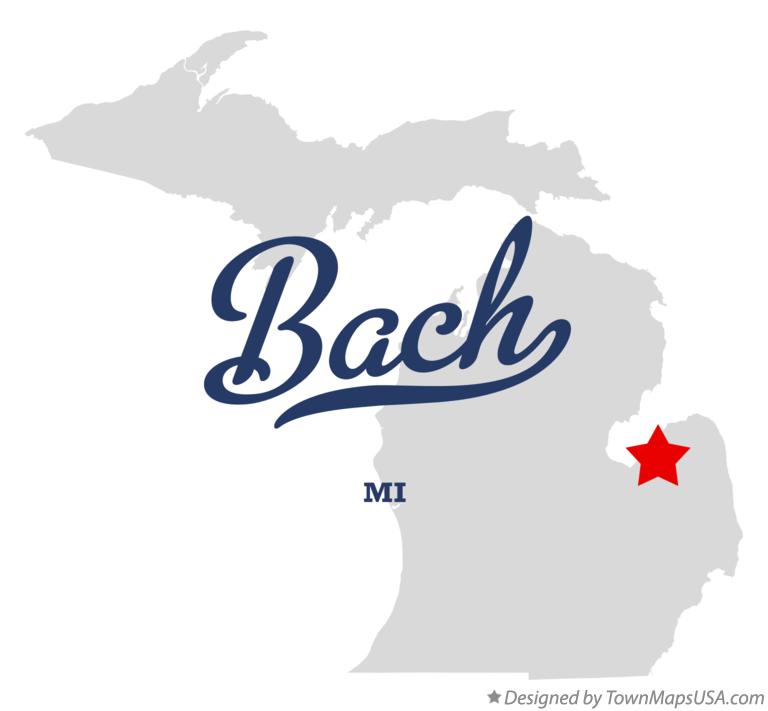 Map of Bach Michigan MI