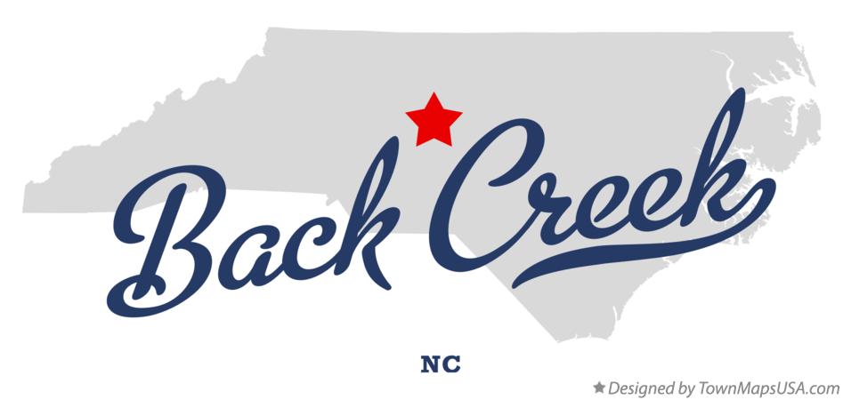 Map of Back Creek North Carolina NC