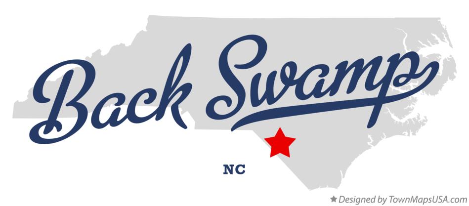 Map of Back Swamp North Carolina NC