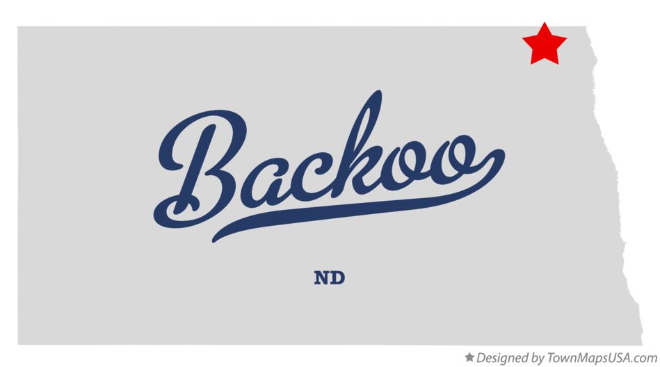 Map of Backoo North Dakota ND