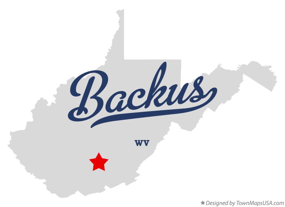 Map of Backus West Virginia WV
