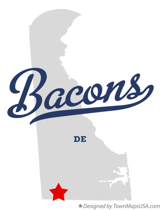 Map of Bacons Delaware DE
