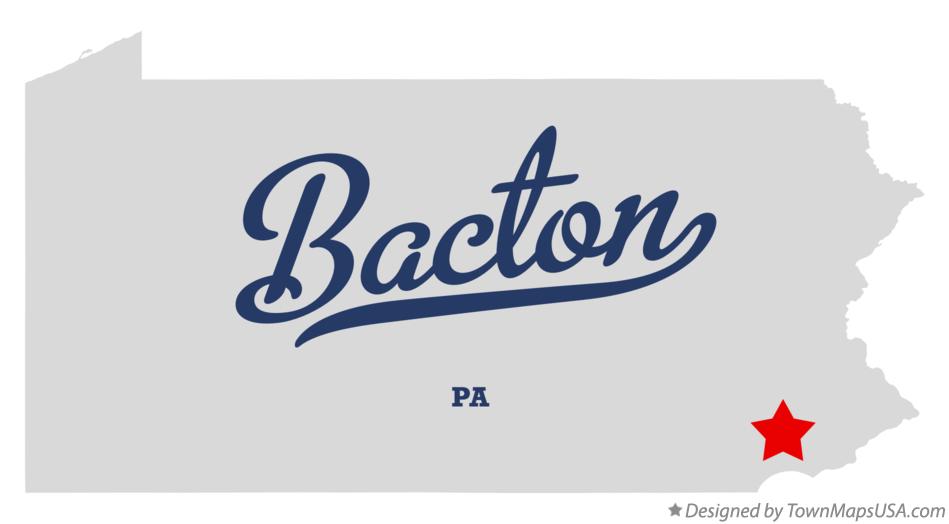 Map of Bacton Pennsylvania PA
